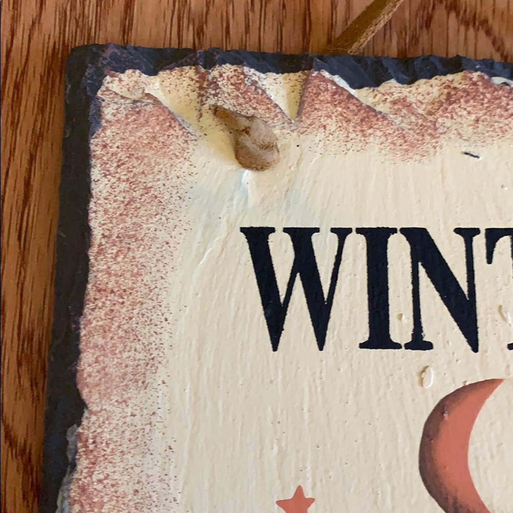 WINTER Slate Wall Hanging / Art (NWOT) - Picture 7 of 11